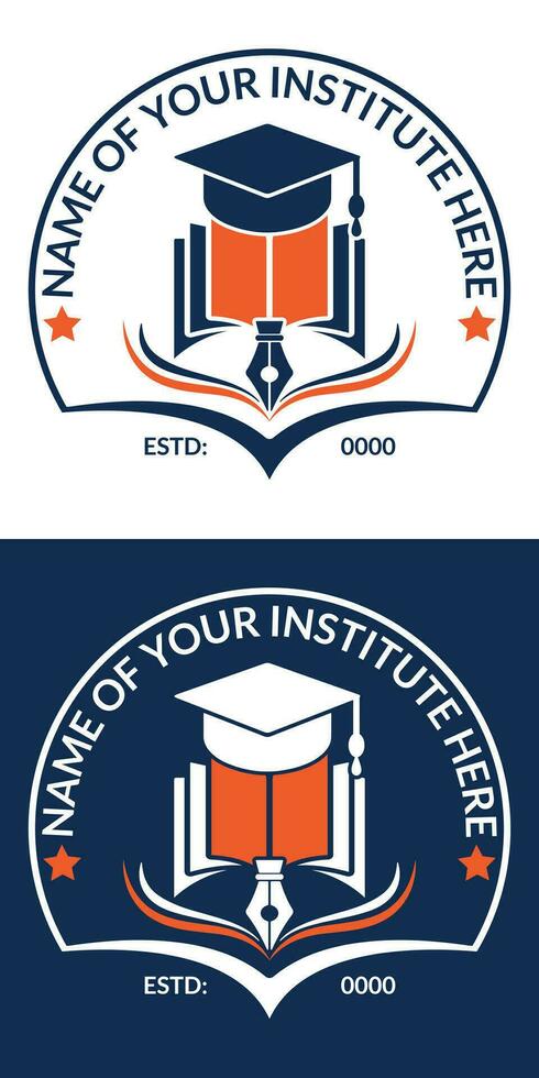 educación logo diseño modelo para colegio y organización vector