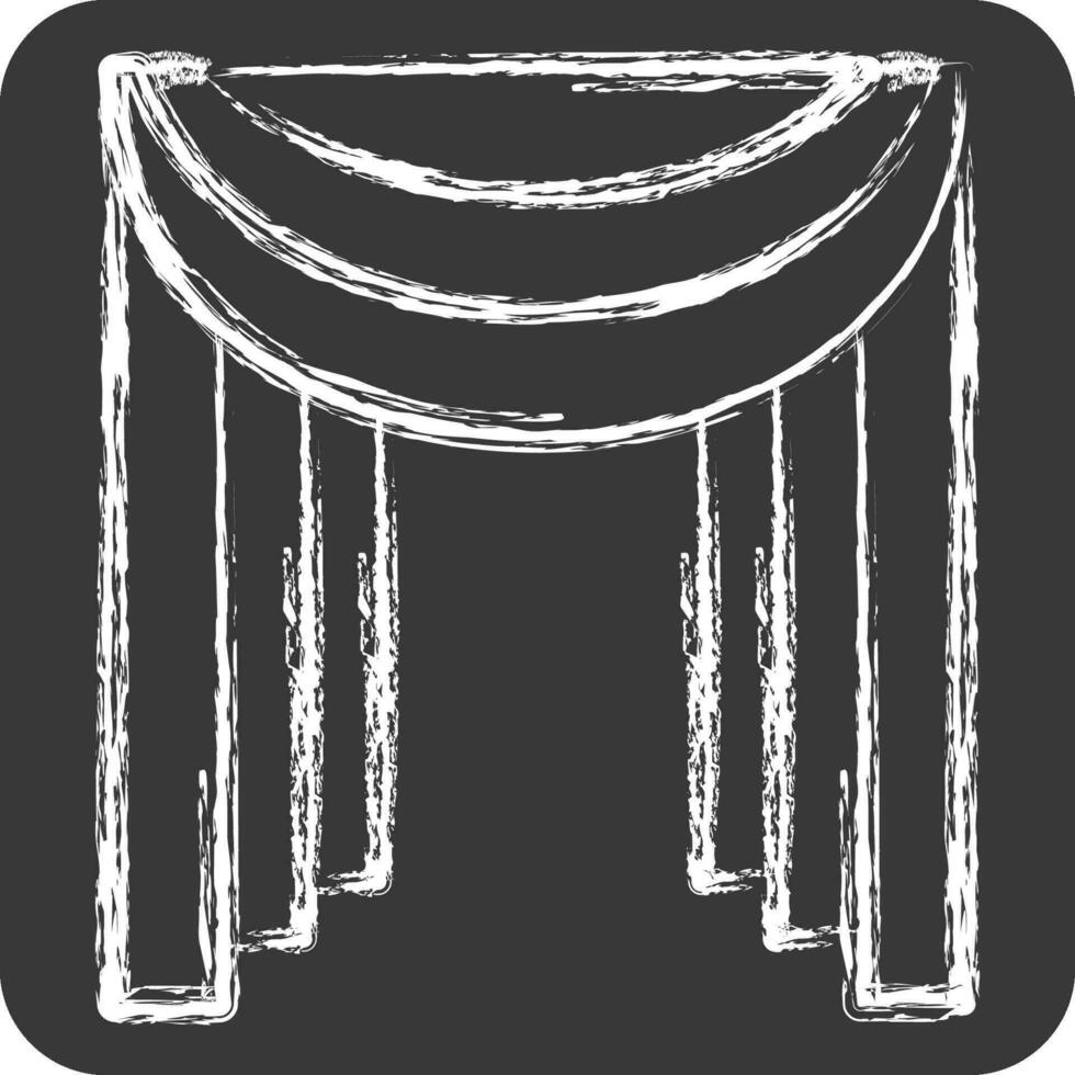 Icon Basic Swag. related to Curtains symbol. chalk Style. simple design editable. simple illustration vector