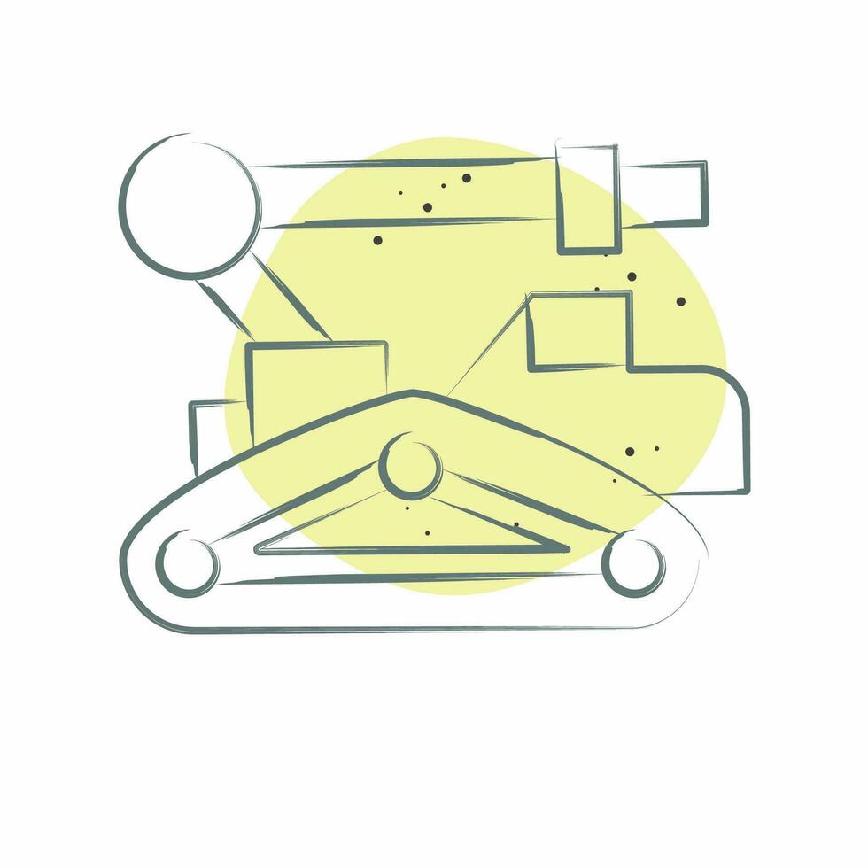 Icon Firefighter 3. related to Firefighter symbol. Color Spot Style. simple design editable. simple illustration vector