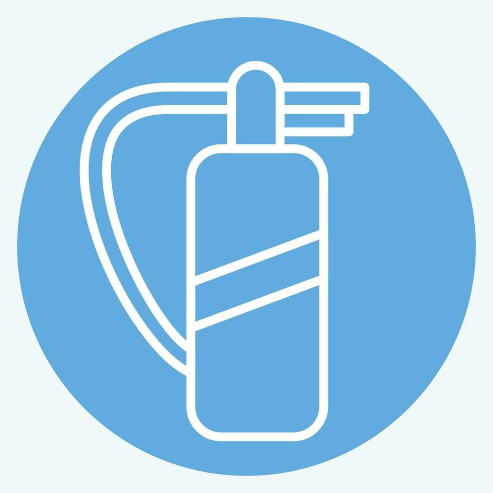 Icon Fire extinguisher. related to Firefighter symbol. blue eyes style. simple design editable. simple illustration vector