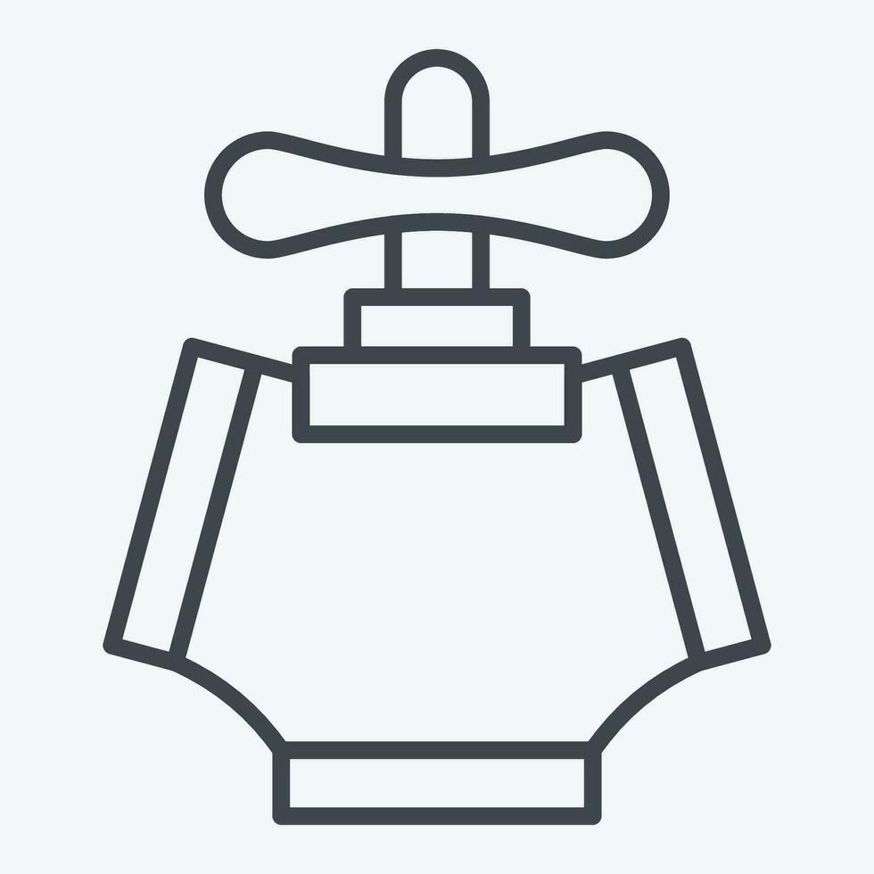 Icon Fire. related to Firefighter symbol. line style. simple design editable. simple illustration vector