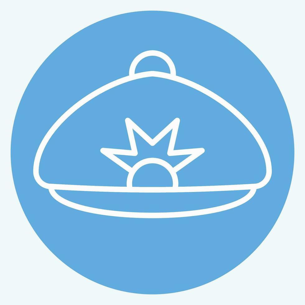Icon Beret. related to Hat symbol. blue eyes style. simple design editable. simple illustration vector
