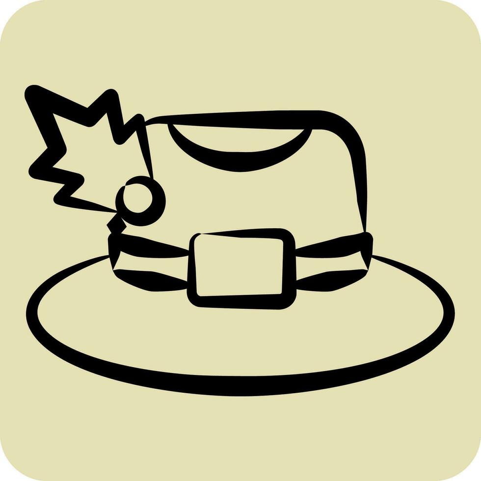 icono Panamá. relacionado a sombrero símbolo. mano dibujado estilo. sencillo diseño editable. sencillo ilustración vector