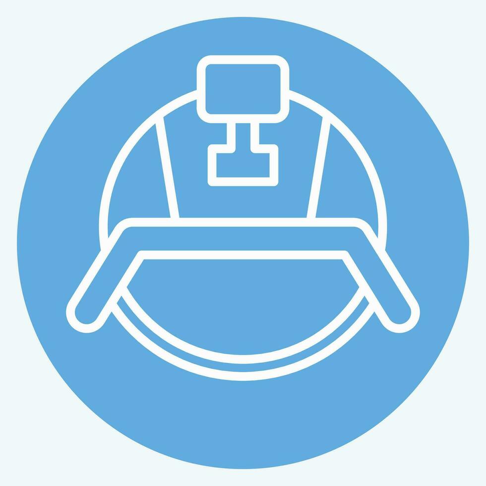 Icon Military Helmet. related to Hat symbol. blue eyes style. simple design editable. simple illustration vector