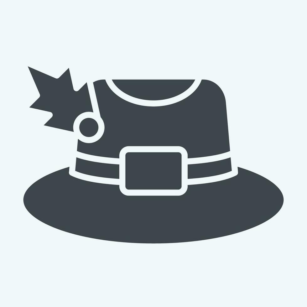 Icon Panama. related to Hat symbol. glyph style. simple design editable. simple illustration vector