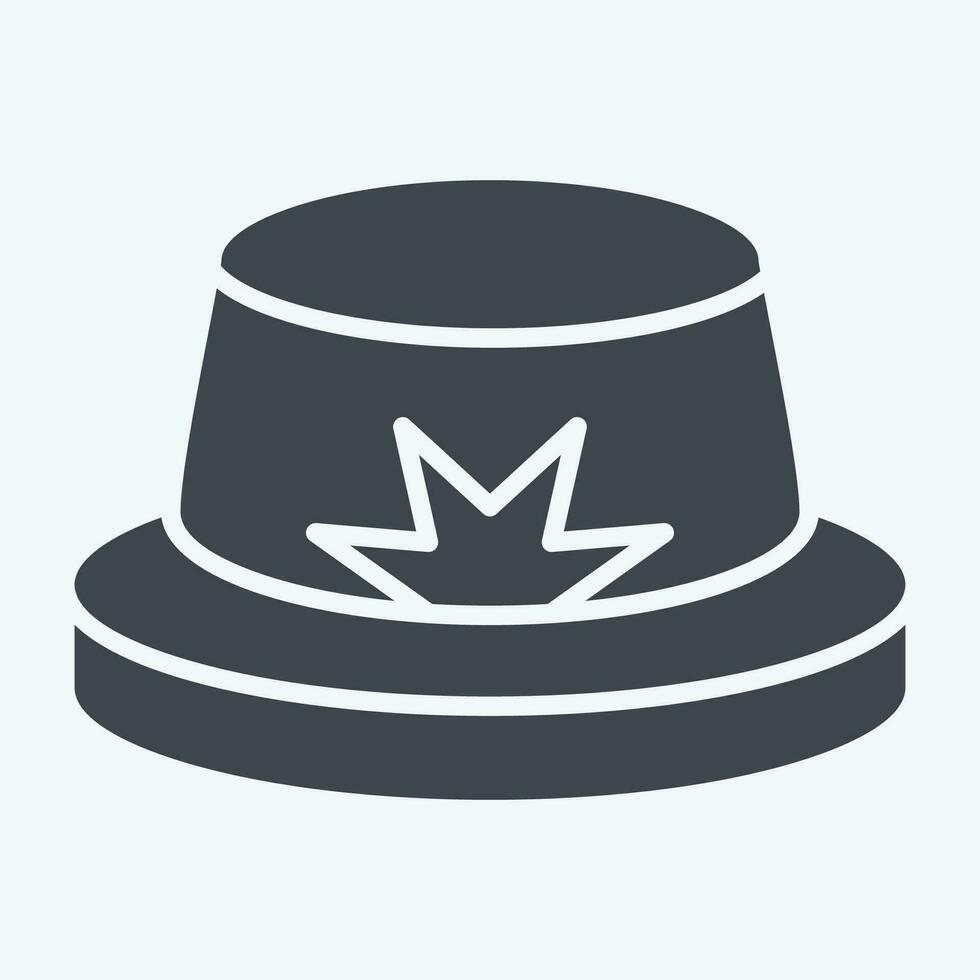 Icon Boater. related to Hat symbol. glyph style. simple design editable. simple illustration vector