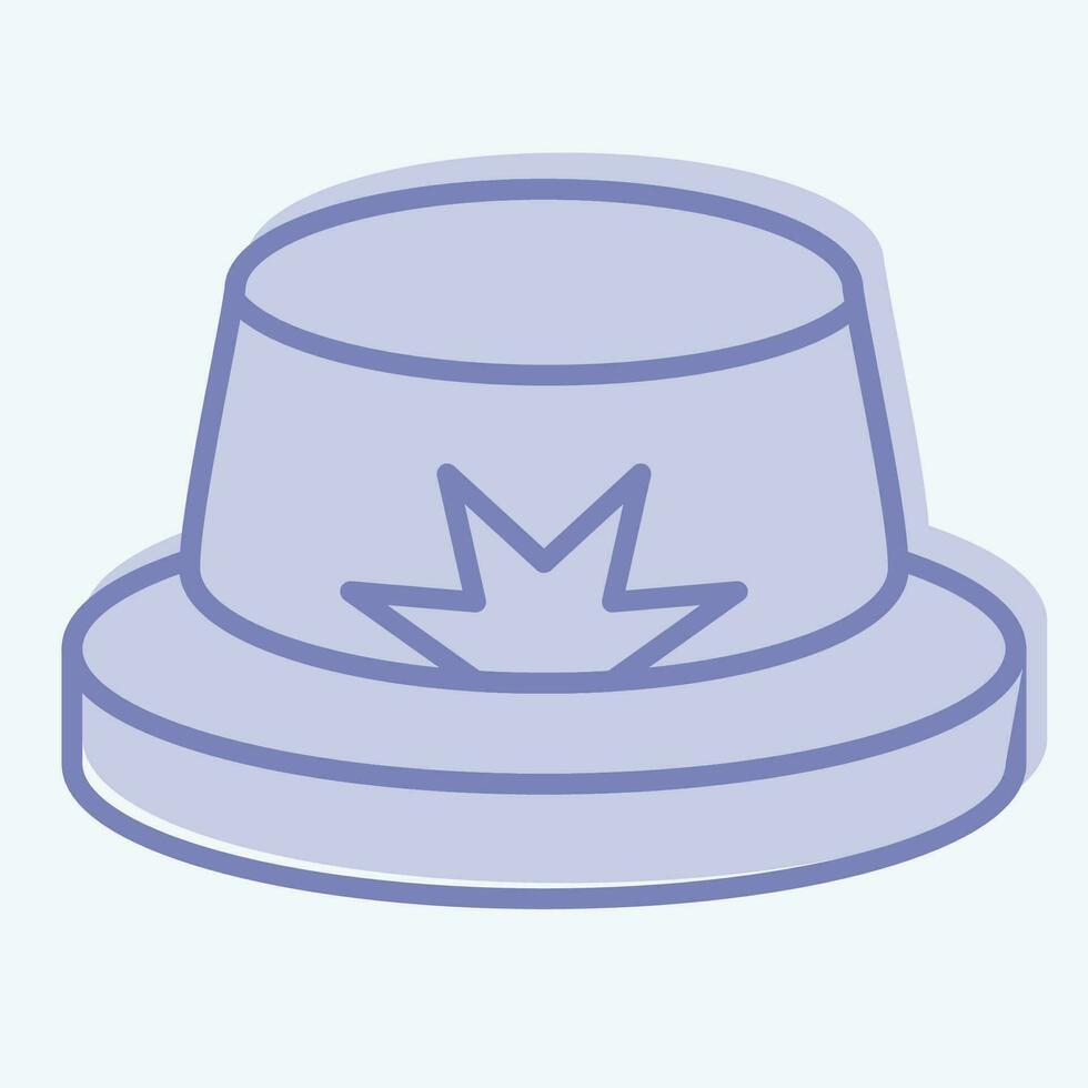 Icon Boater. related to Hat symbol. two tone style. simple design editable. simple illustration vector