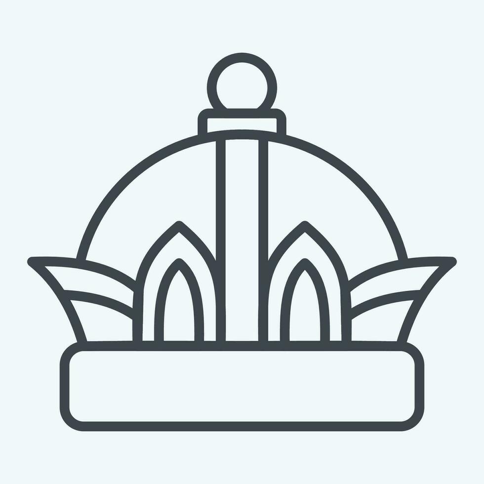 Icon Crown. related to Hat symbol. line style. simple design editable. simple illustration vector