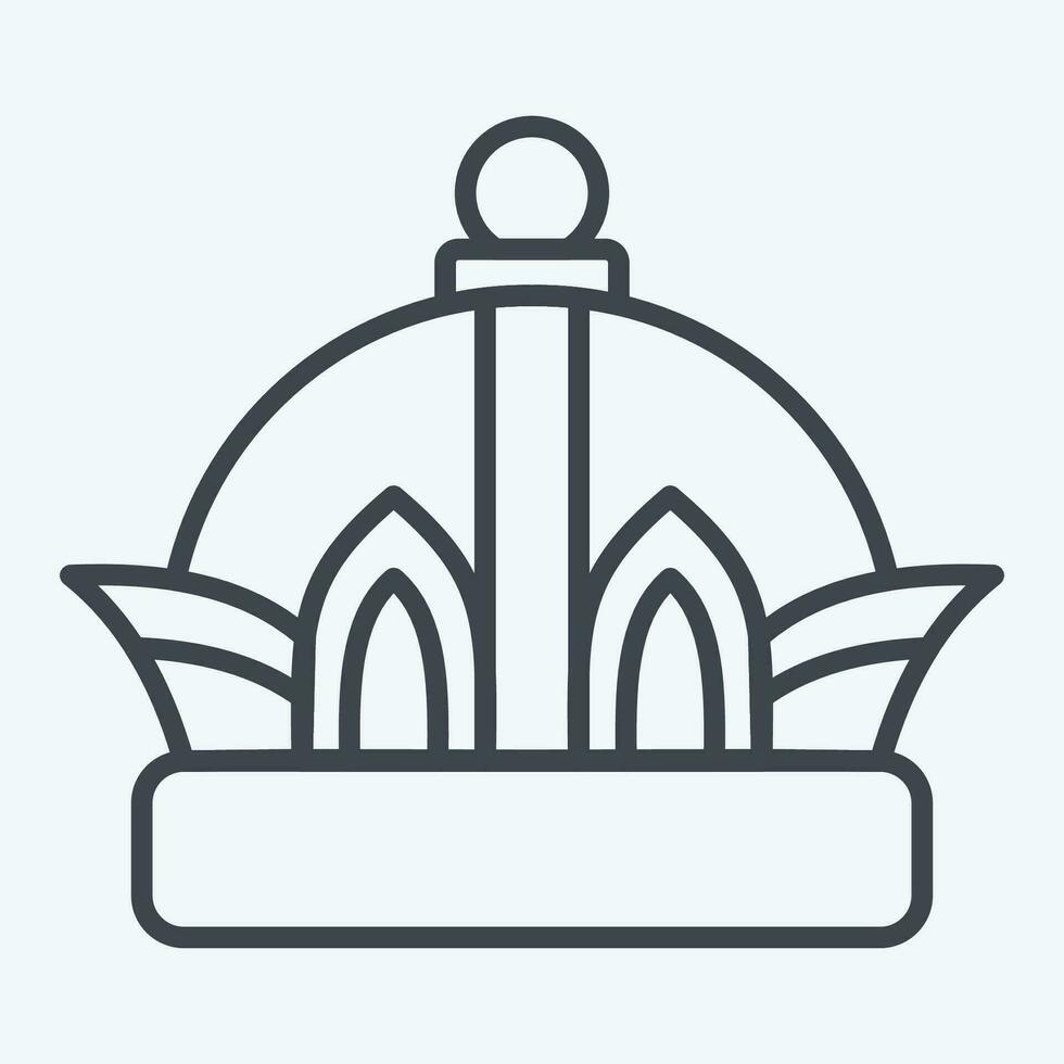 Icon Crown. related to Hat symbol. line style. simple design editable. simple illustration vector