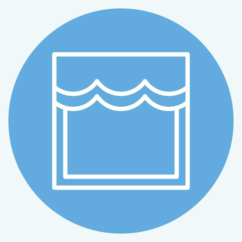 Icon Scalloped. related to Curtains symbol. blue eyes style. simple design editable. simple illustration vector
