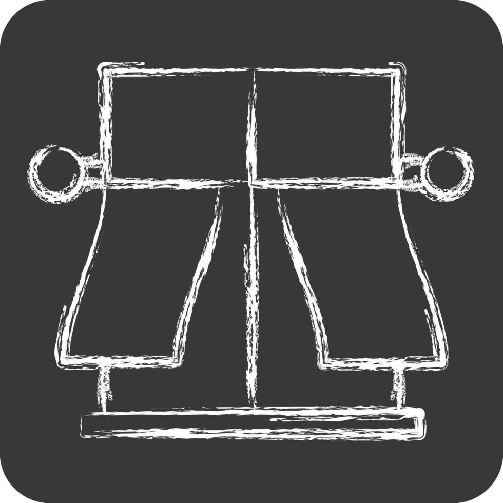 Icon Cafe Style 2. related to Curtains symbol. chalk Style. simple design editable. simple illustration vector