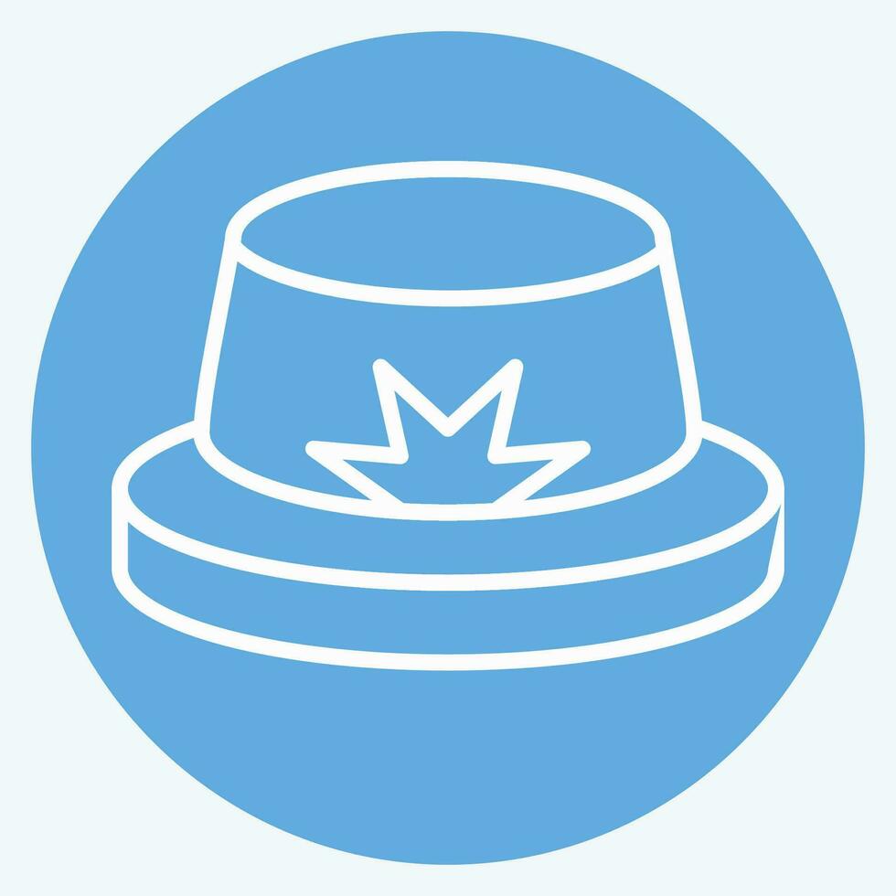 Icon Boater. related to Hat symbol. blue eyes style. simple design editable. simple illustration vector