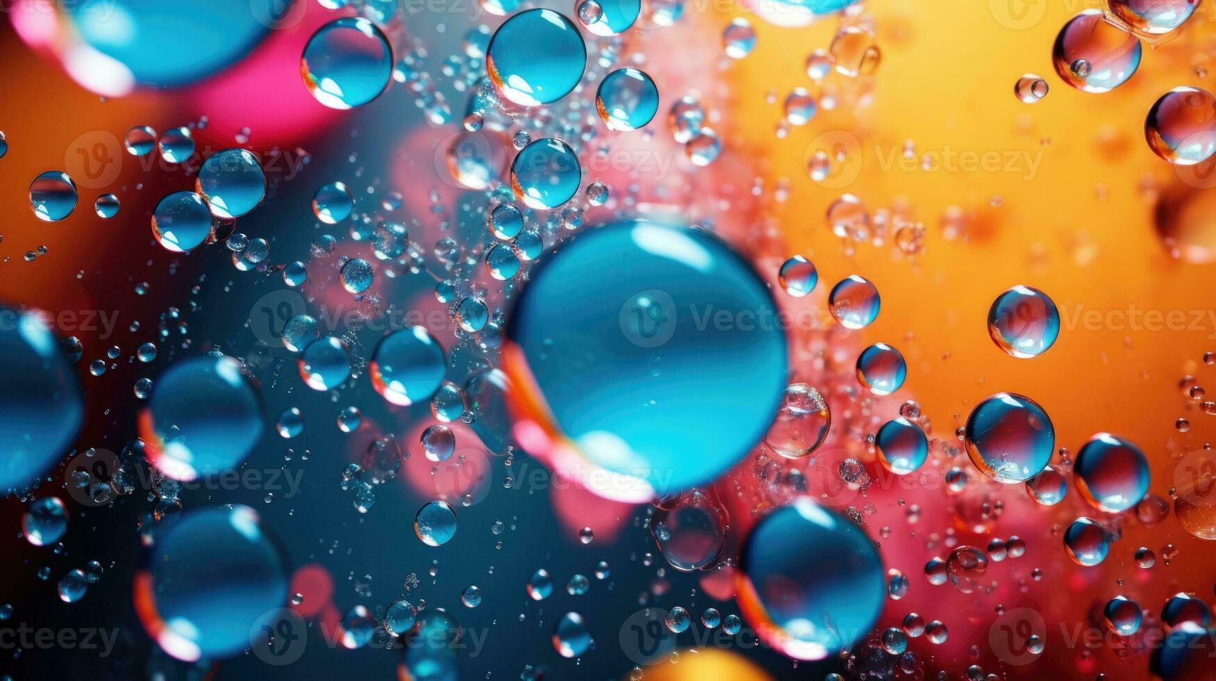 AI generated background with colorful and vibrant bubbles, ai photo