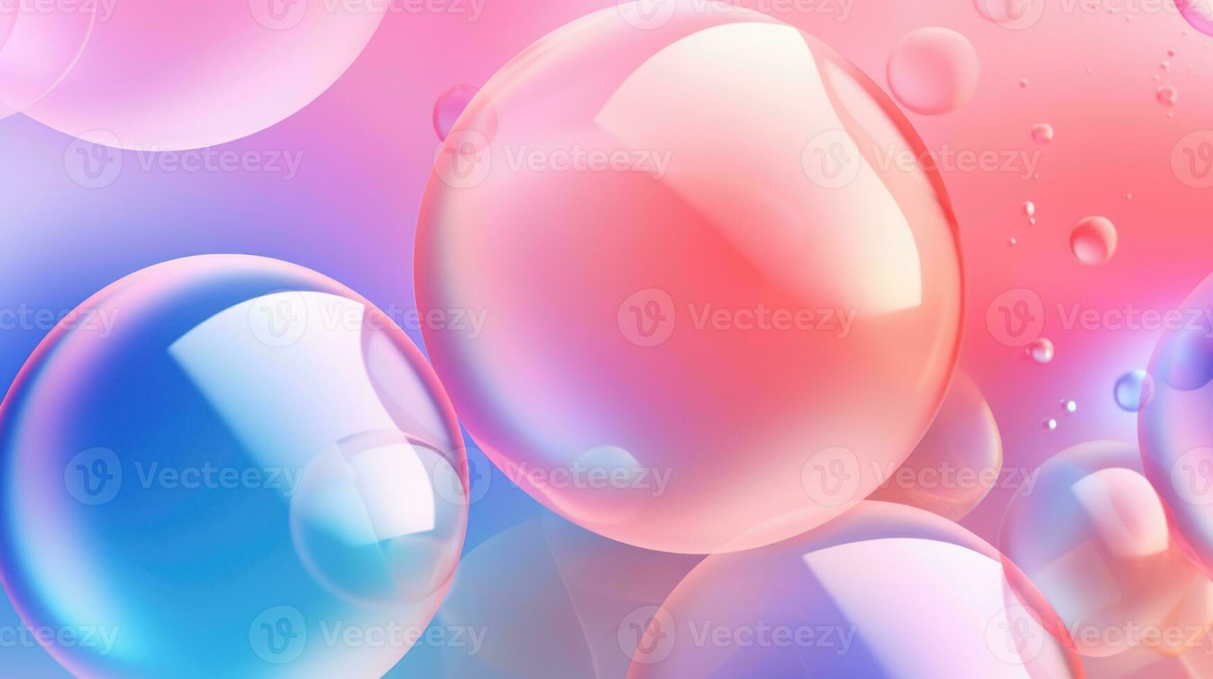 AI generated background with colorful and vibrant bubbles, ai photo