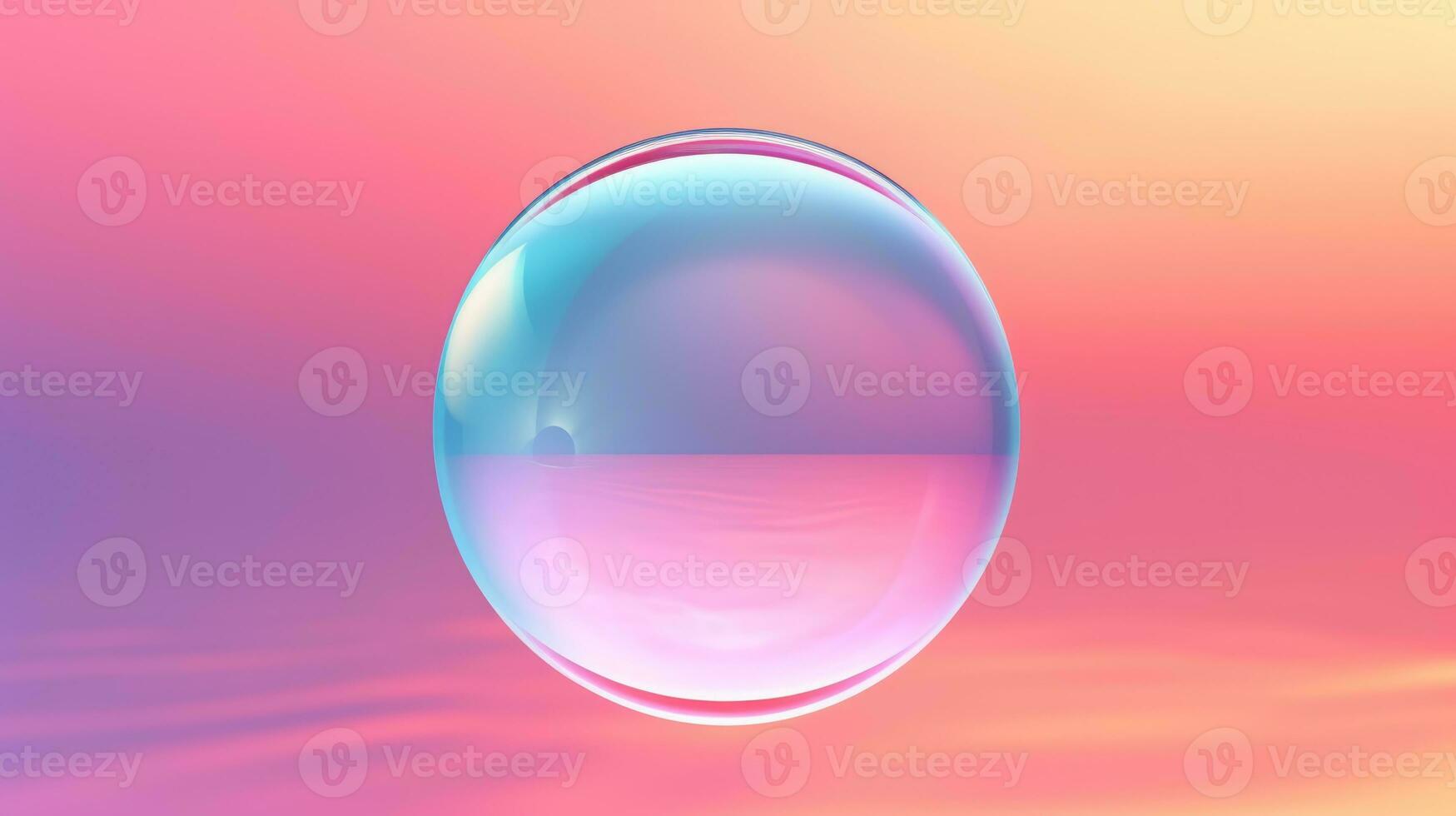 AI generated background with colorful and vibrant bubbles, ai photo