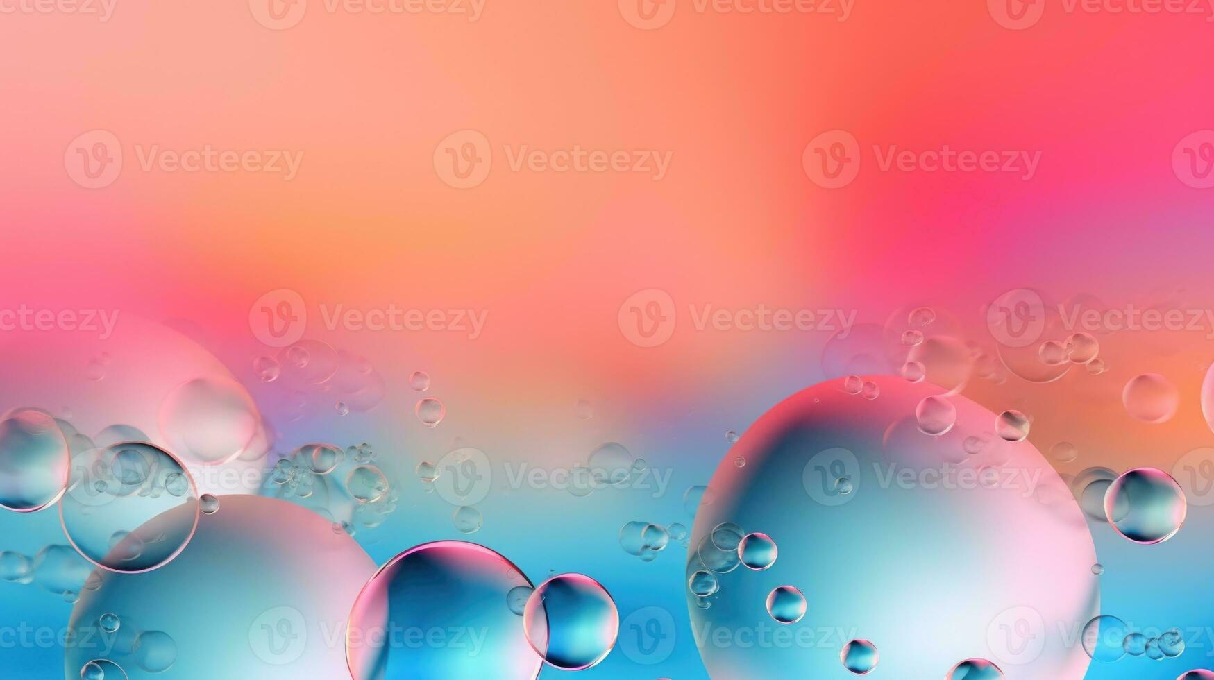 AI generated background with colorful and vibrant bubbles, ai photo