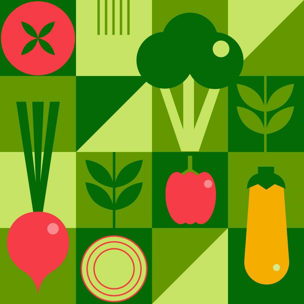 Organic food geometric pattern 07 vector