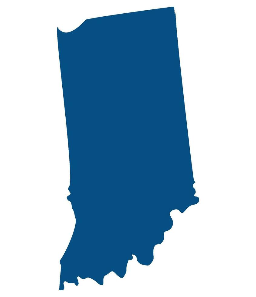 Indiana state map. Map of the U.S. state of Indiana. vector