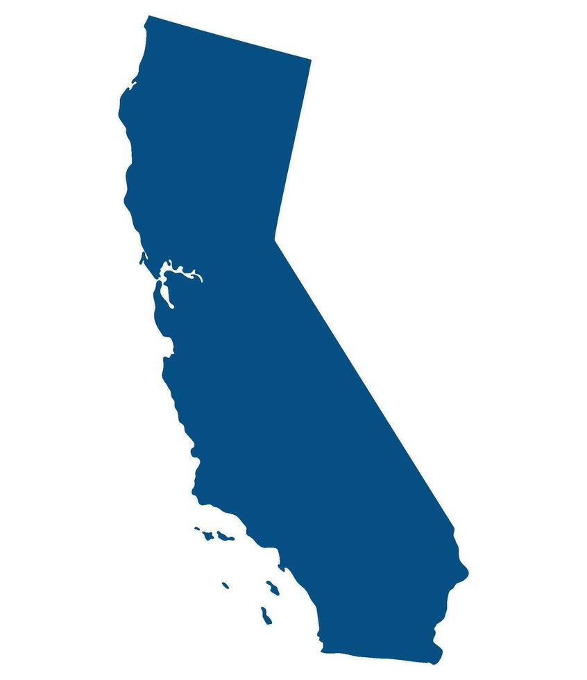 California state map. Map of the US state of California. vector