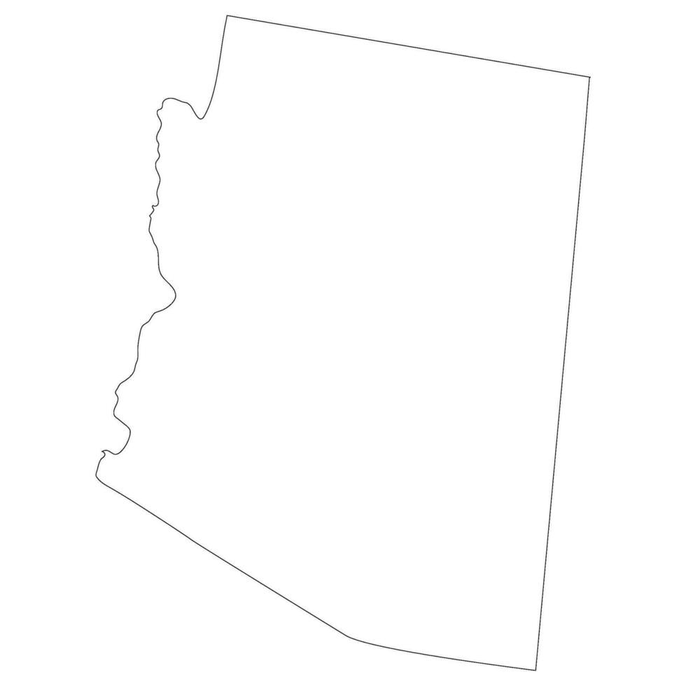 Arizona state map. US state of Arizona map. vector