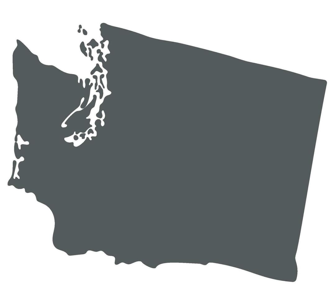 Washington estado mapa. mapa de el nos estado de Washington. vector