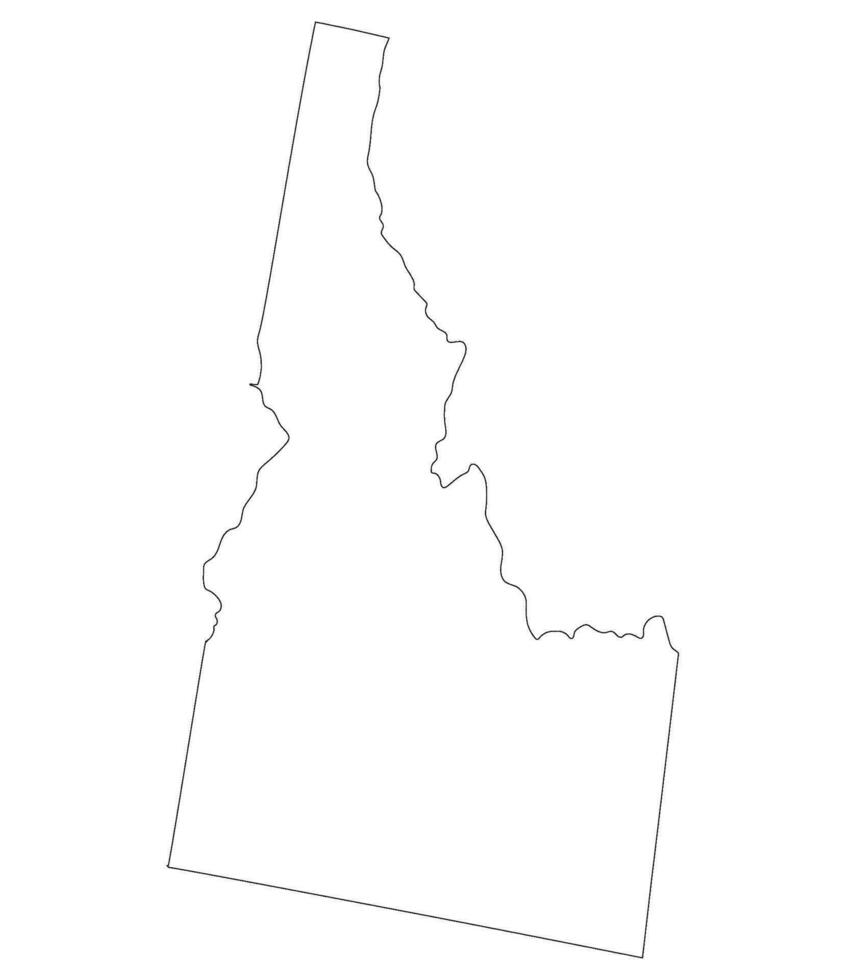 Idaho state map. Map of the U.S. state of Idaho. vector