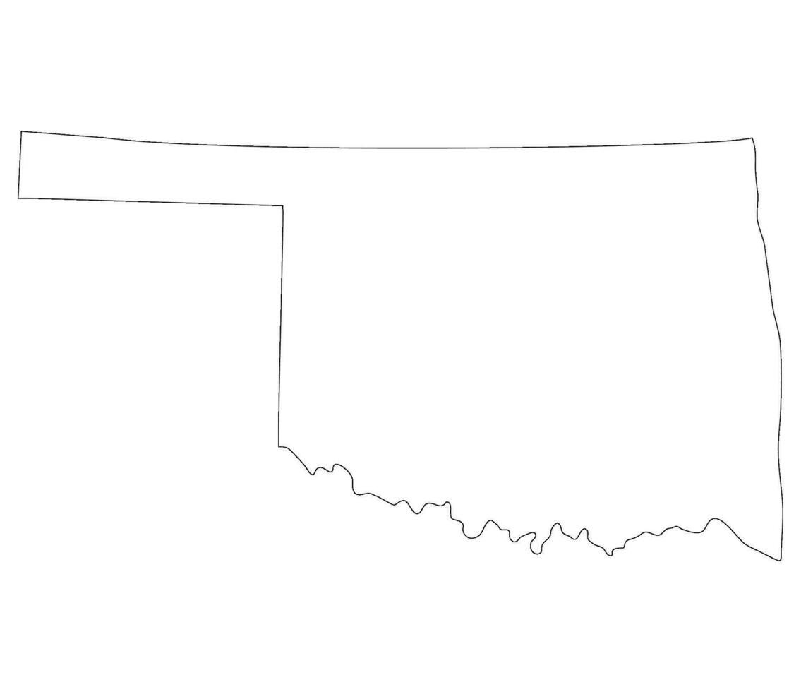 Map of Oklahoma. Oklahoma map. USA map vector
