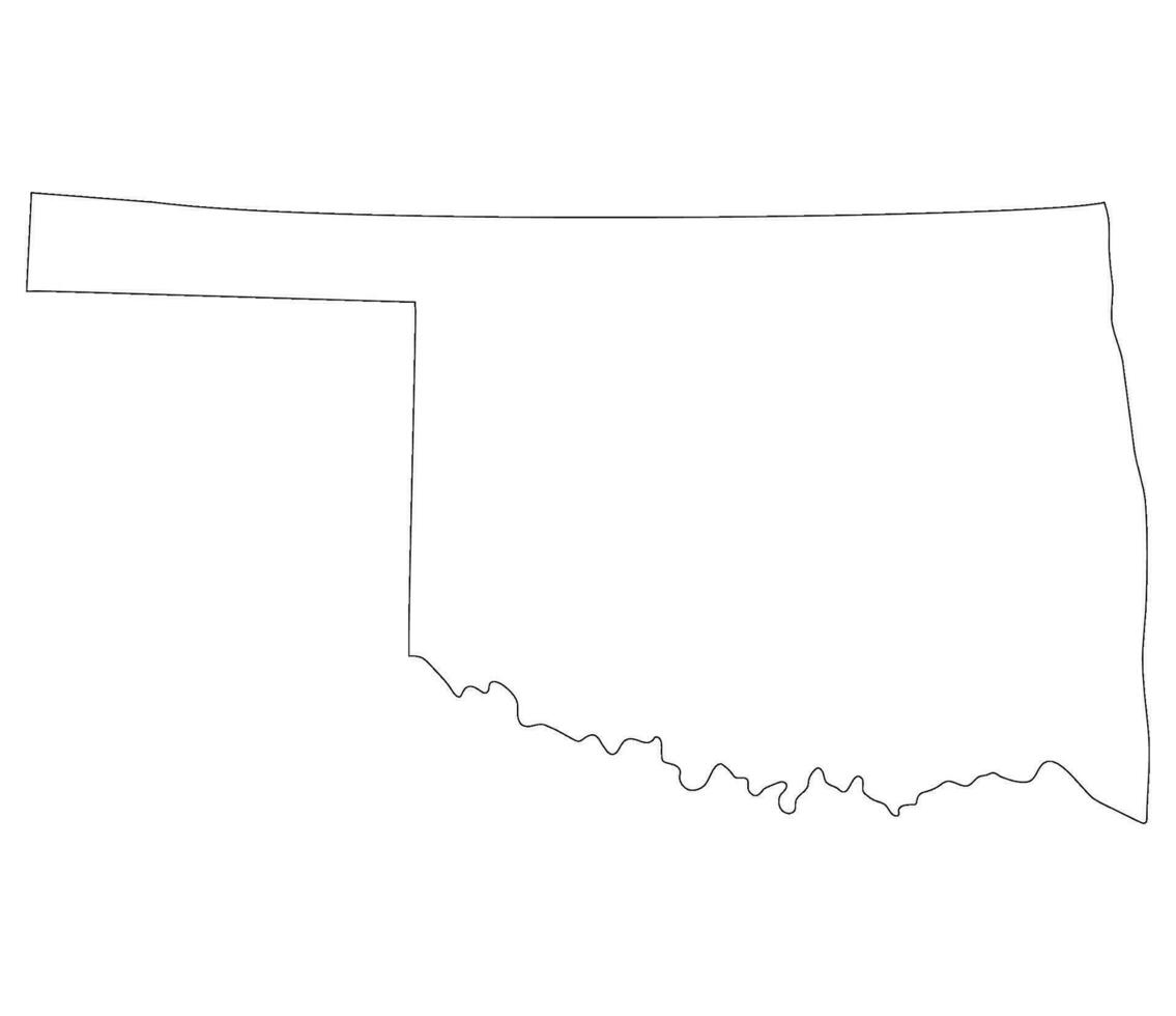 Map of Oklahoma. Oklahoma map. USA map vector