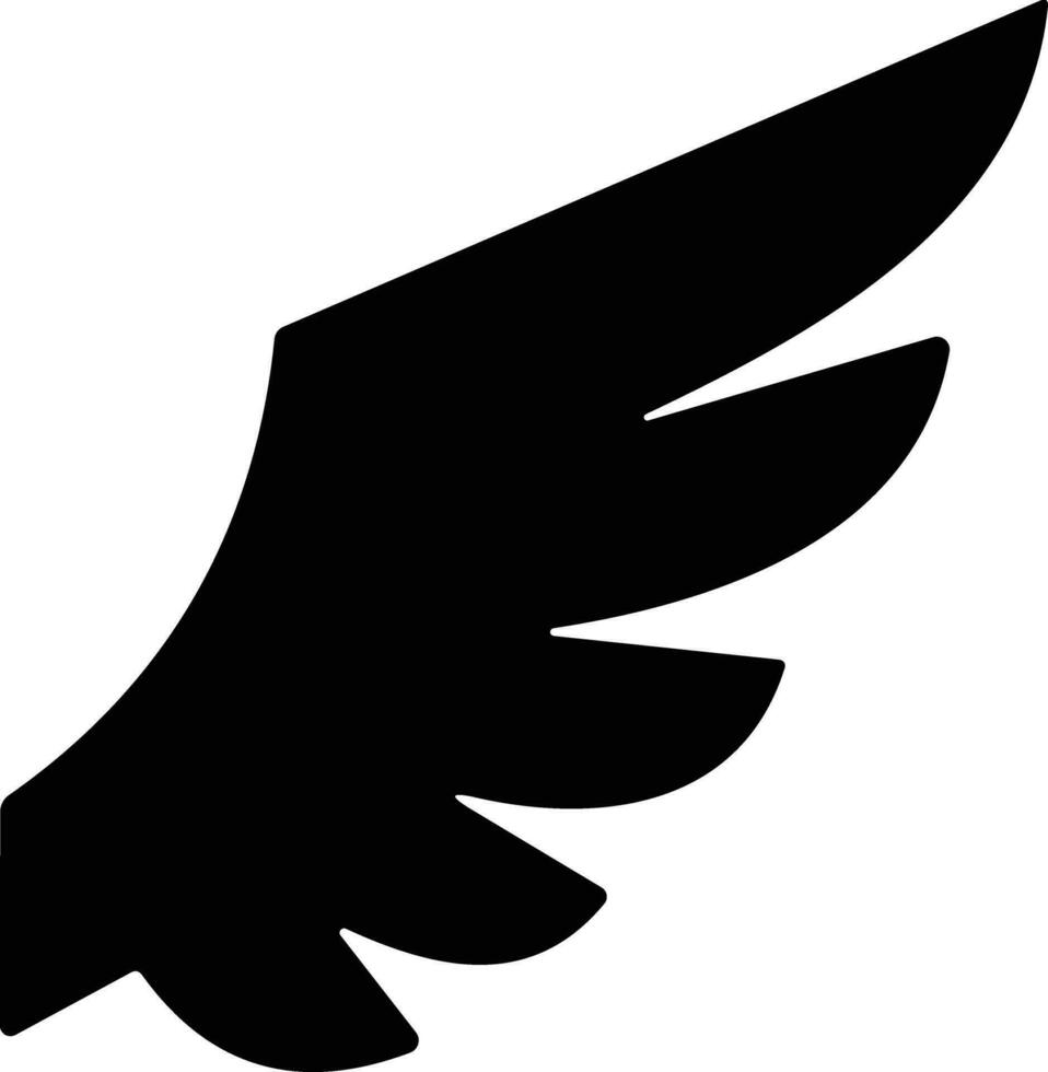 Black wing icon. Wings badges. wing badge. Vector illustration.