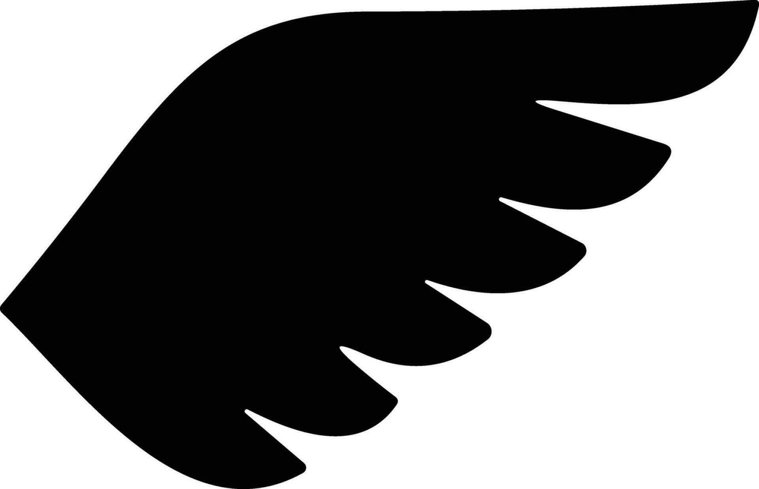 Black wing icon. Wings badges. wing badge. Vector illustration.