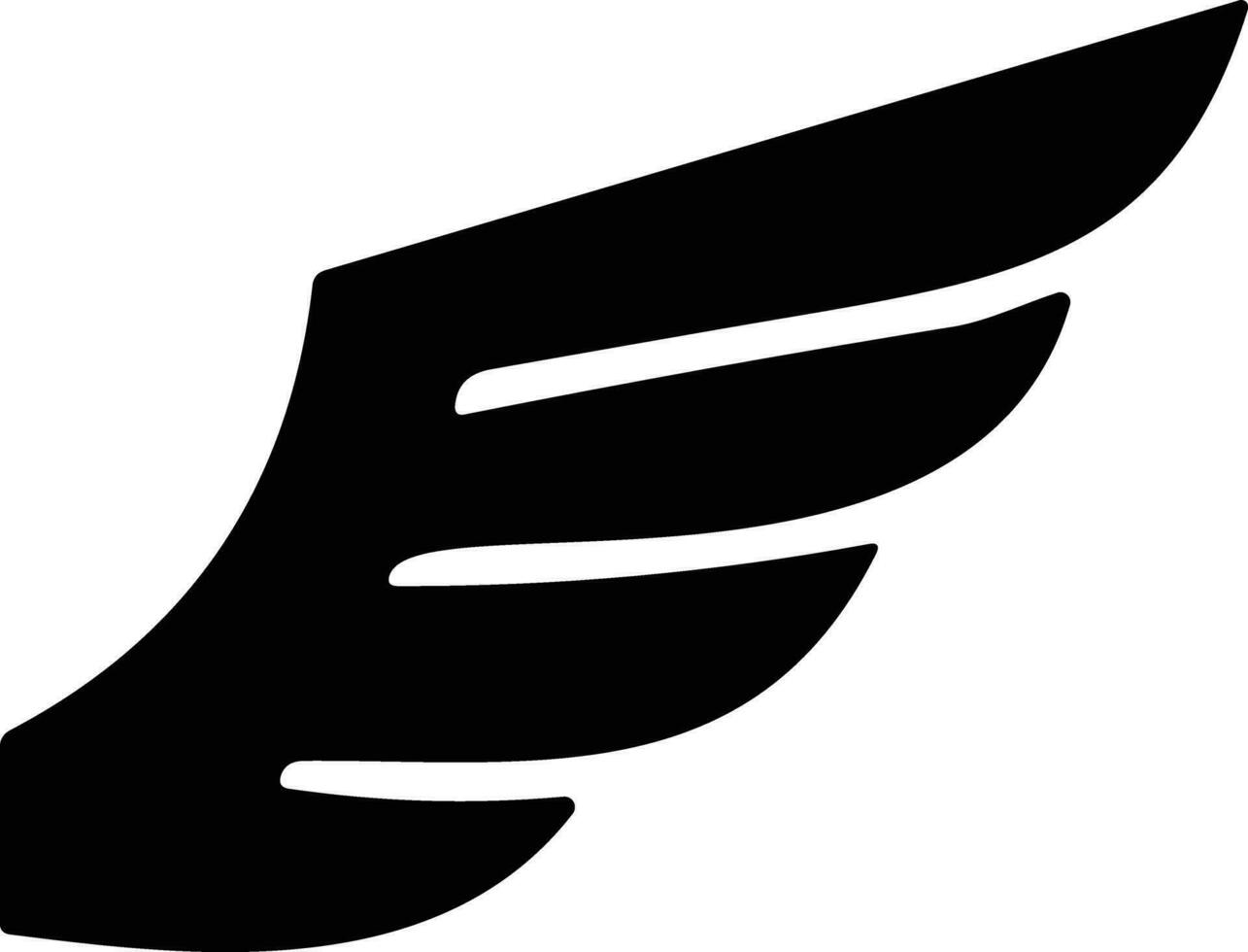 Black wing icon. Wings badges. wing badge. Vector illustration.
