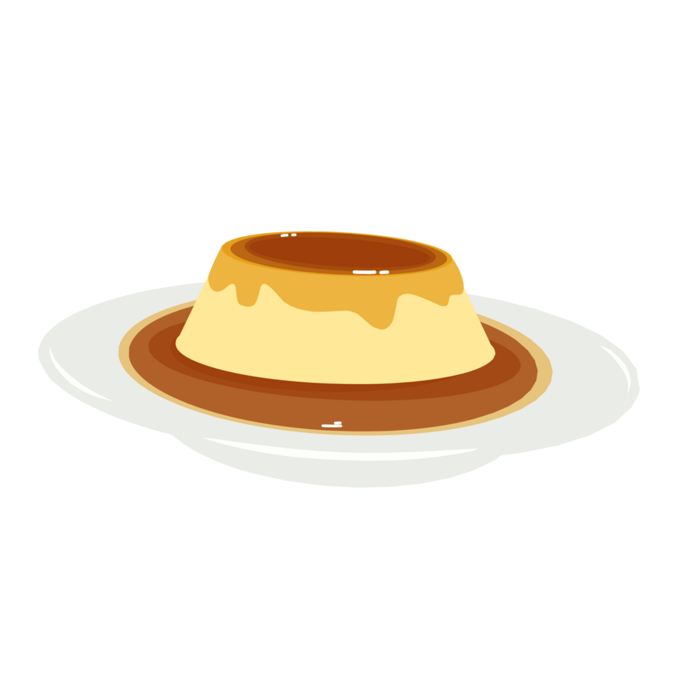 Cream caramel pudding png