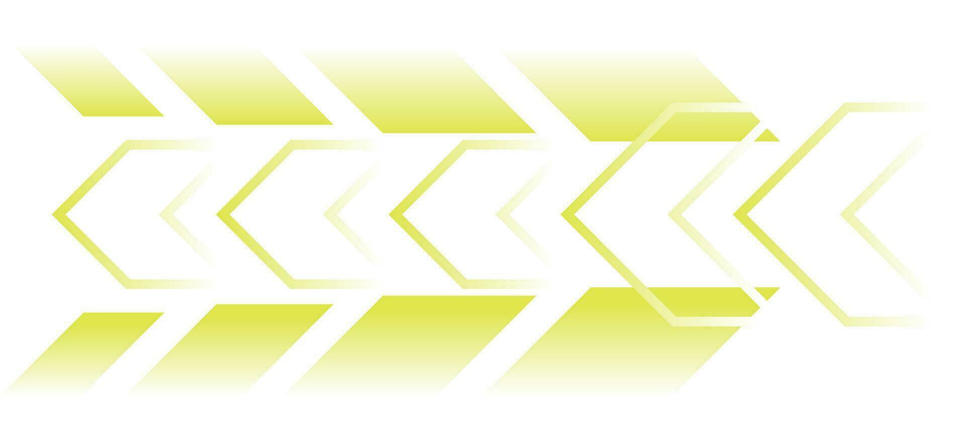 yellow futuristic chevron arrow banner technology gradient background vector