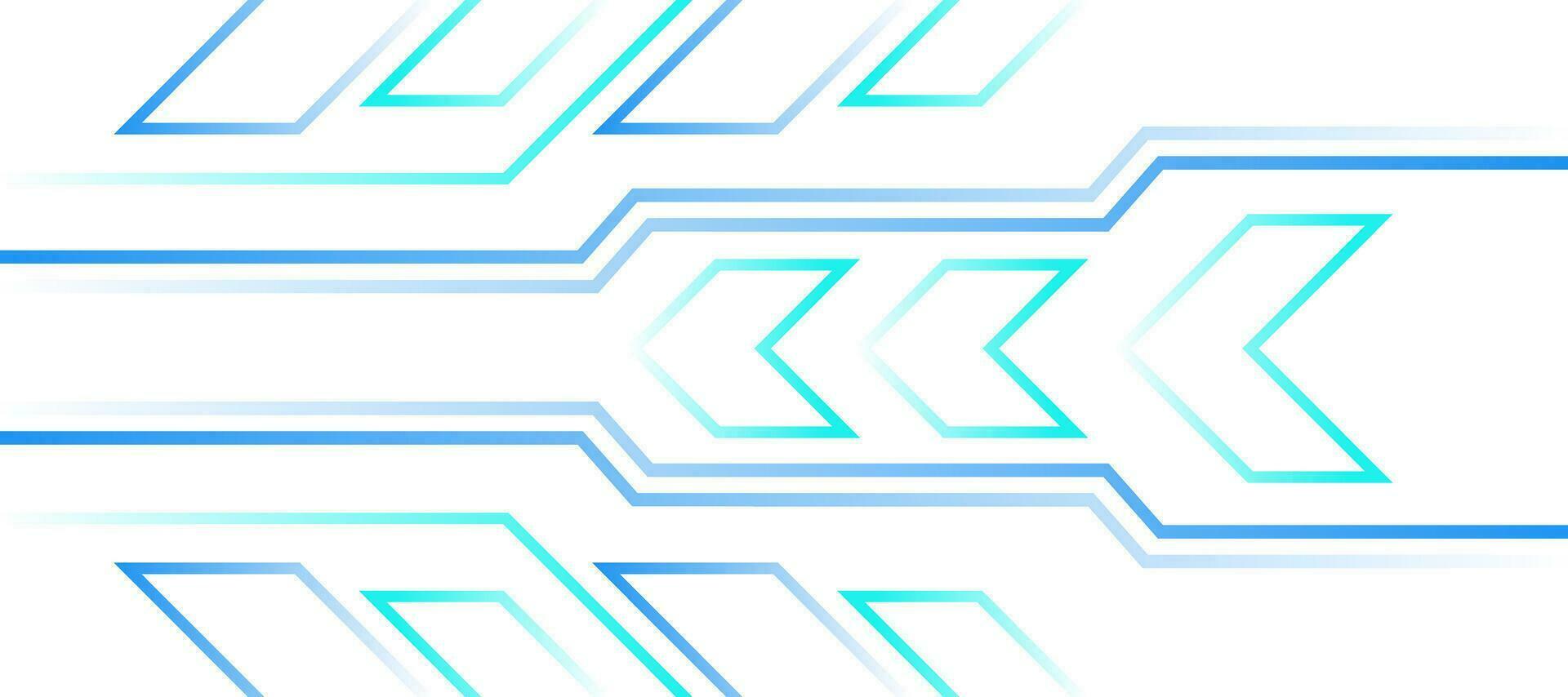 abstract tech arrows blue gradient stripes banner futuristic background vector