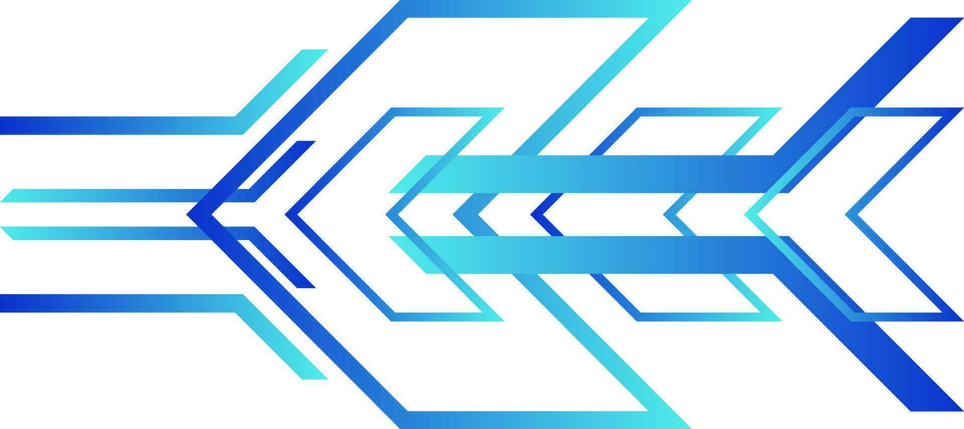 abstract tech arrows blue gradient stripes futuristic background vector