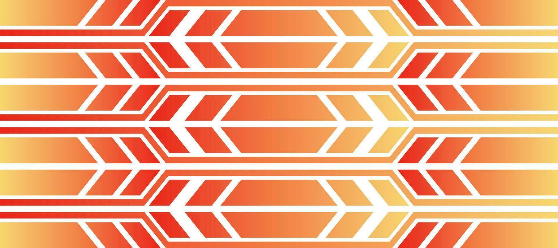 abstract techno arrow stripes lines orange gradient background vector