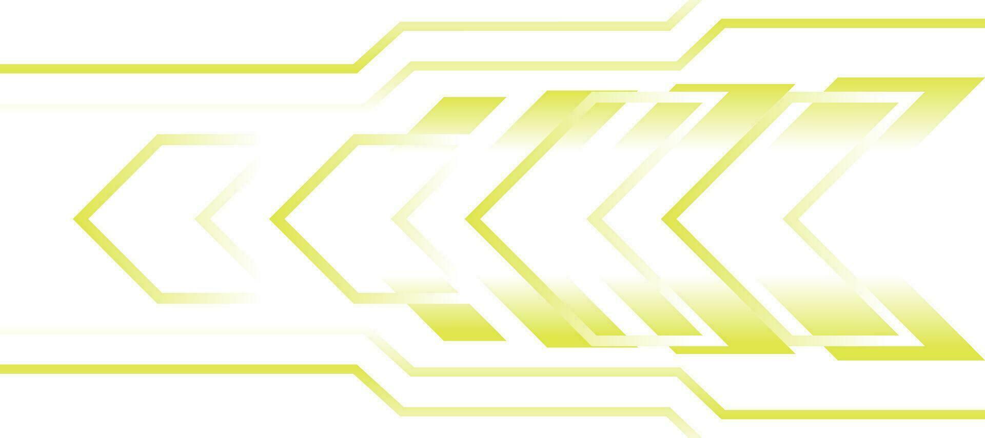 yellow futuristic chevron line technology gradient background vector