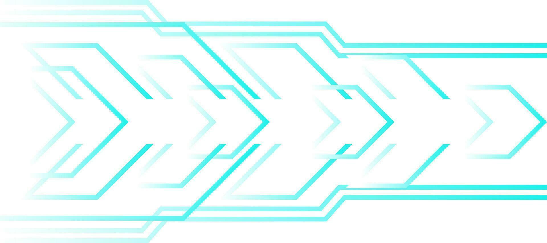 abstract tech arrows cyan gradient stripes lines futuristic background vector