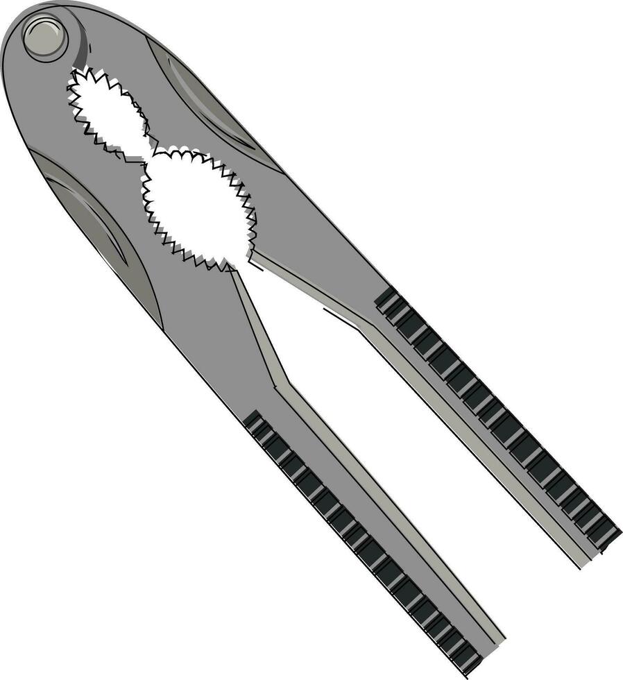 a pair of pliers with a hole in the middle vector