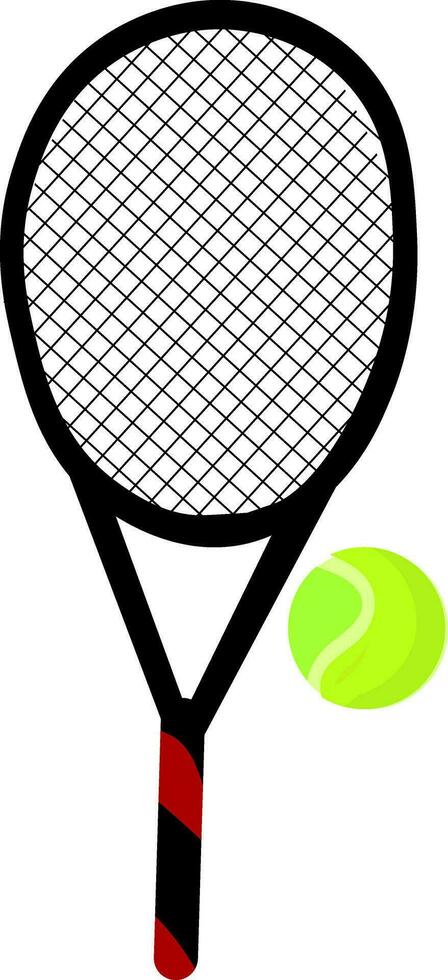 tennis racket and ball vector