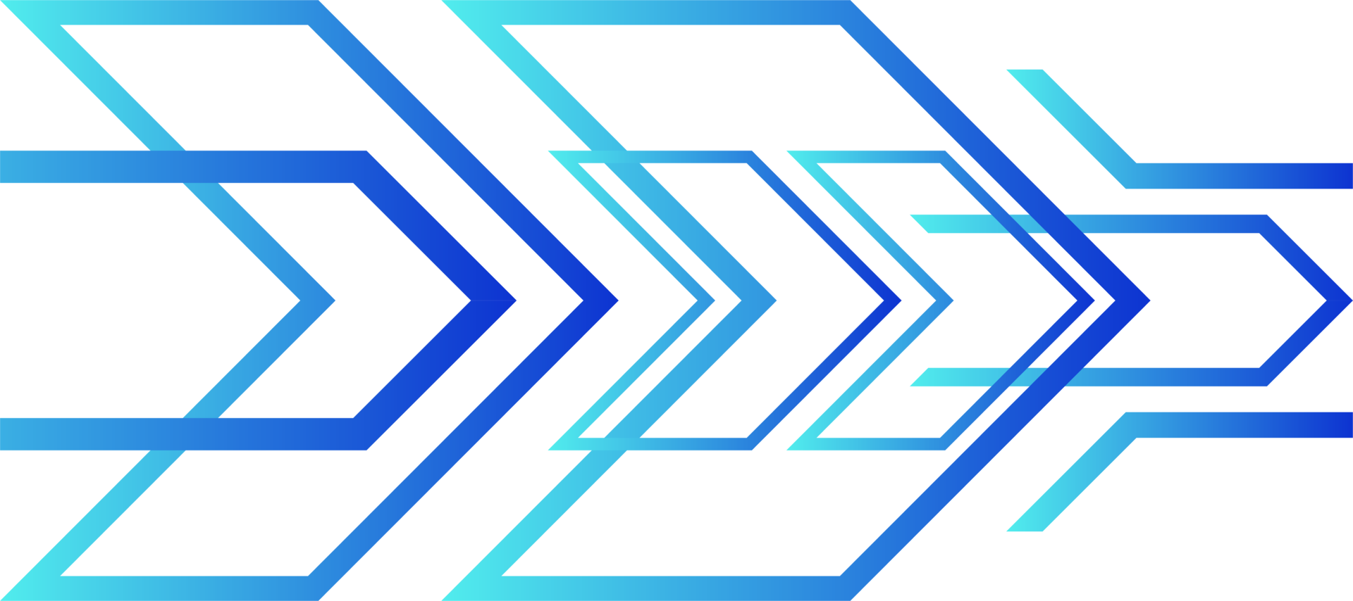 Tech frecce blu schema pendenza futuristico sfondo trasparente png