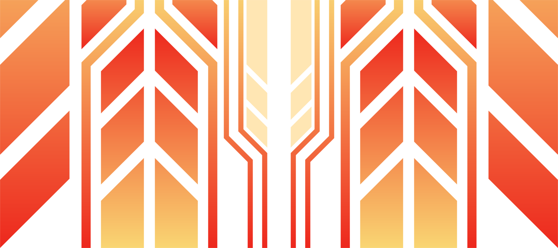 abstract chevron orange gradient futuristic technology background transparent png