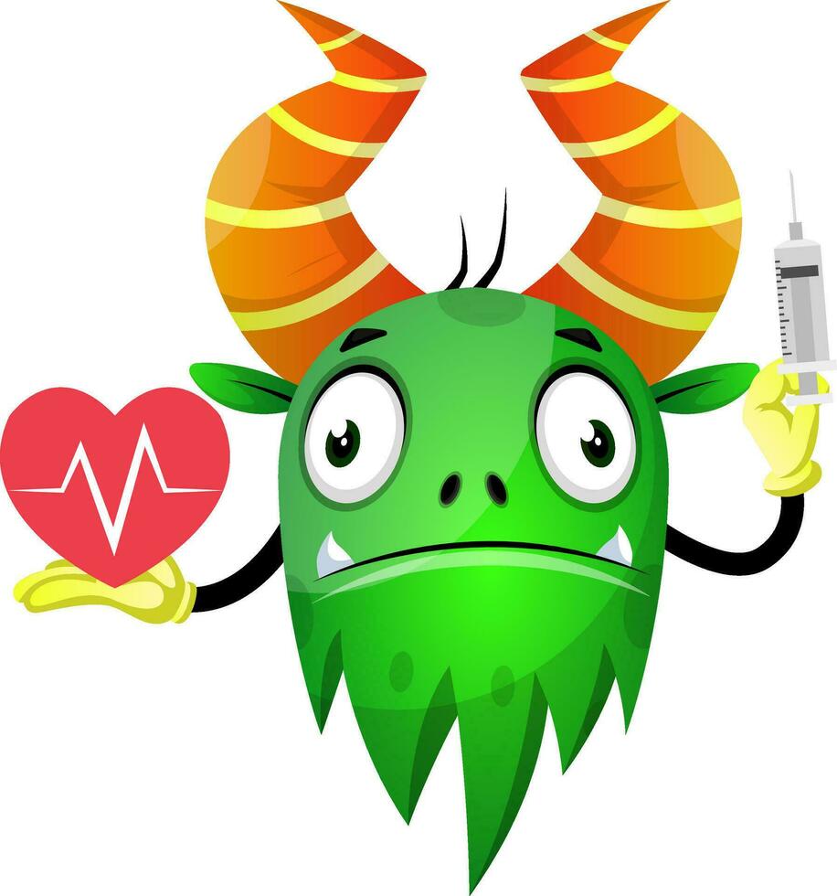 Green Monster as a doctor vector
