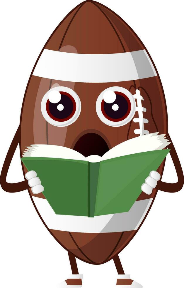 Football character with book vector