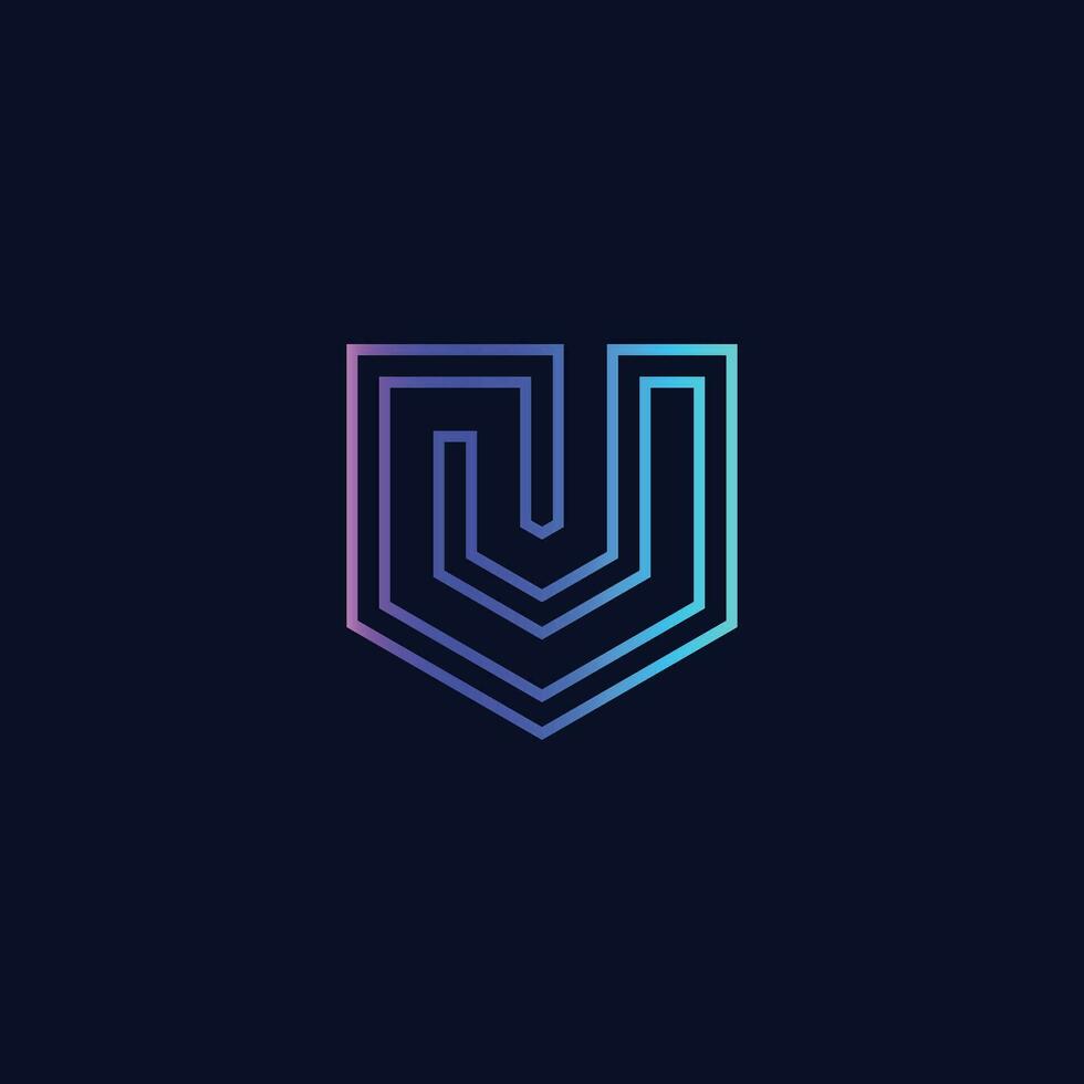 Letter J logo icon line design template elements vector