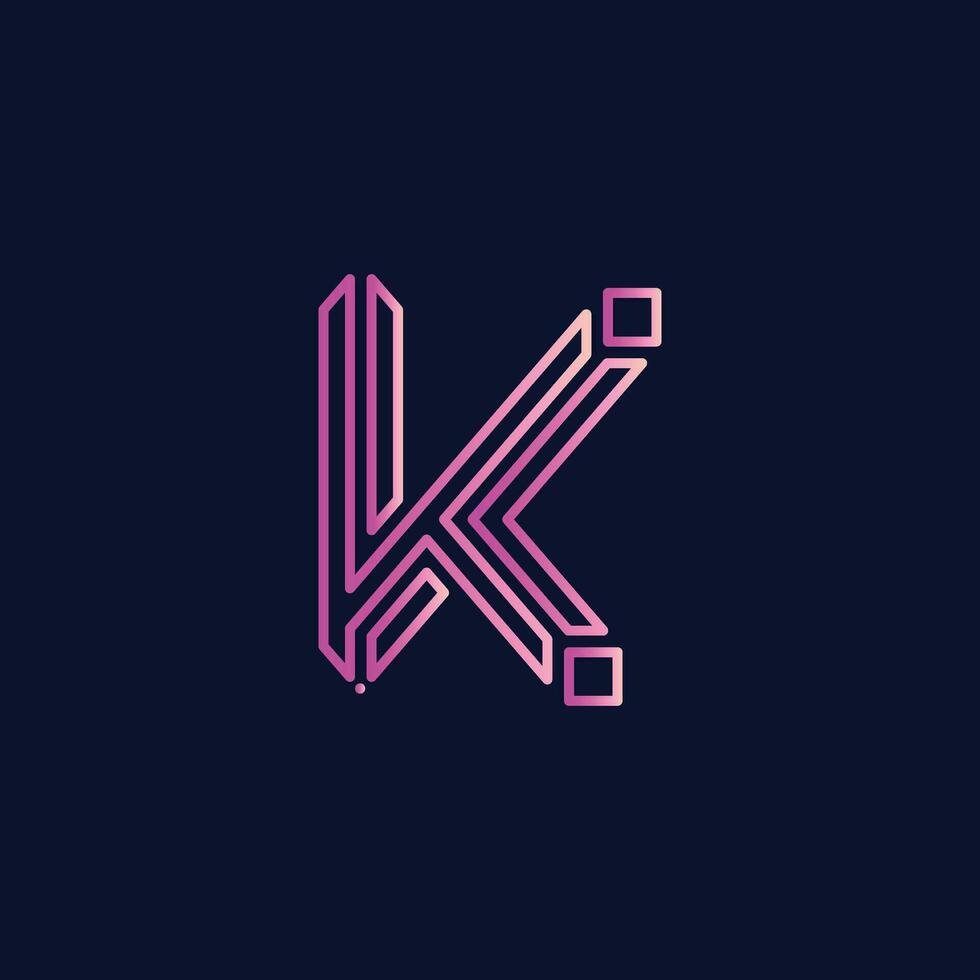 elementos de plantilla de diseño de icono de logotipo de letra k vector