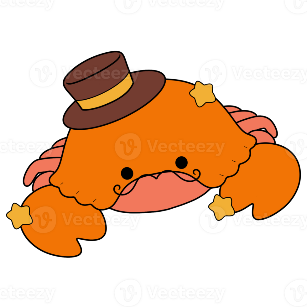 The illustration of a crab png