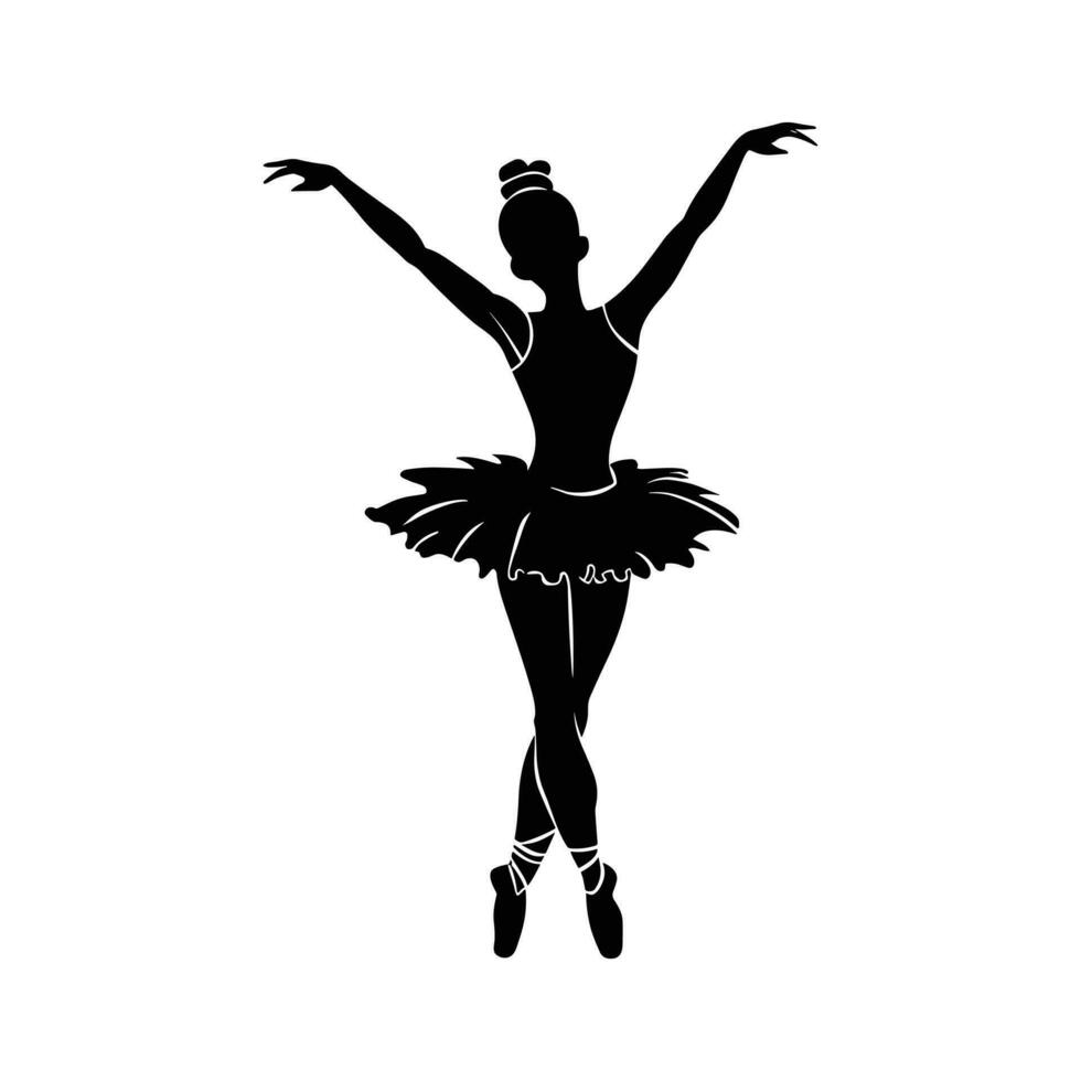 Silhouette of a ballerina vector