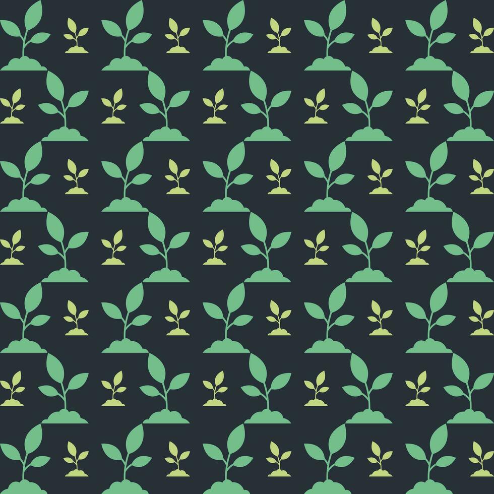 Plant leaf repeating pattern background vector illustration