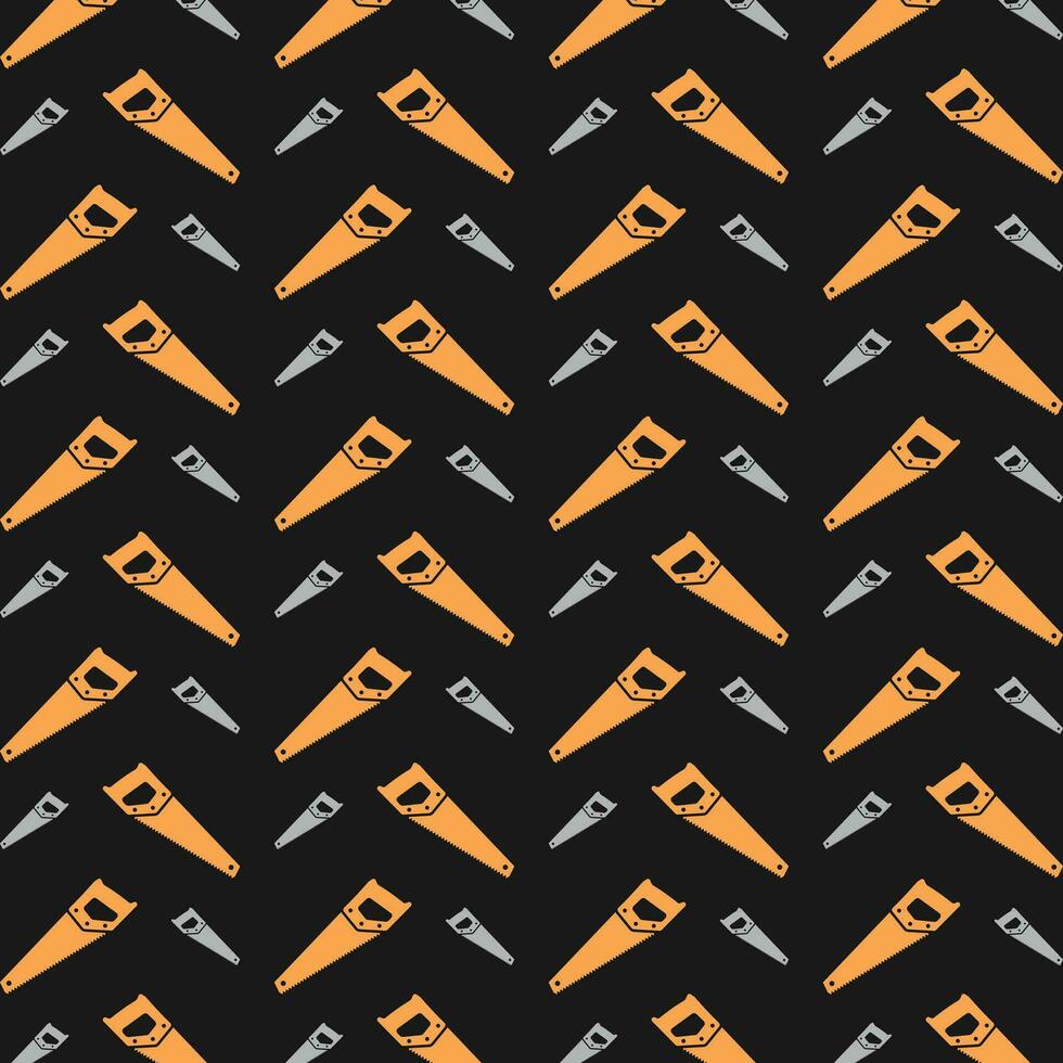 Saw wood cutter repeating pattern background vector illustration